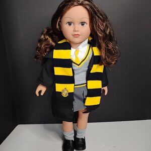 My Life As Harry Potter Hufflepuff Posable 18in Doll Brunette/Latina